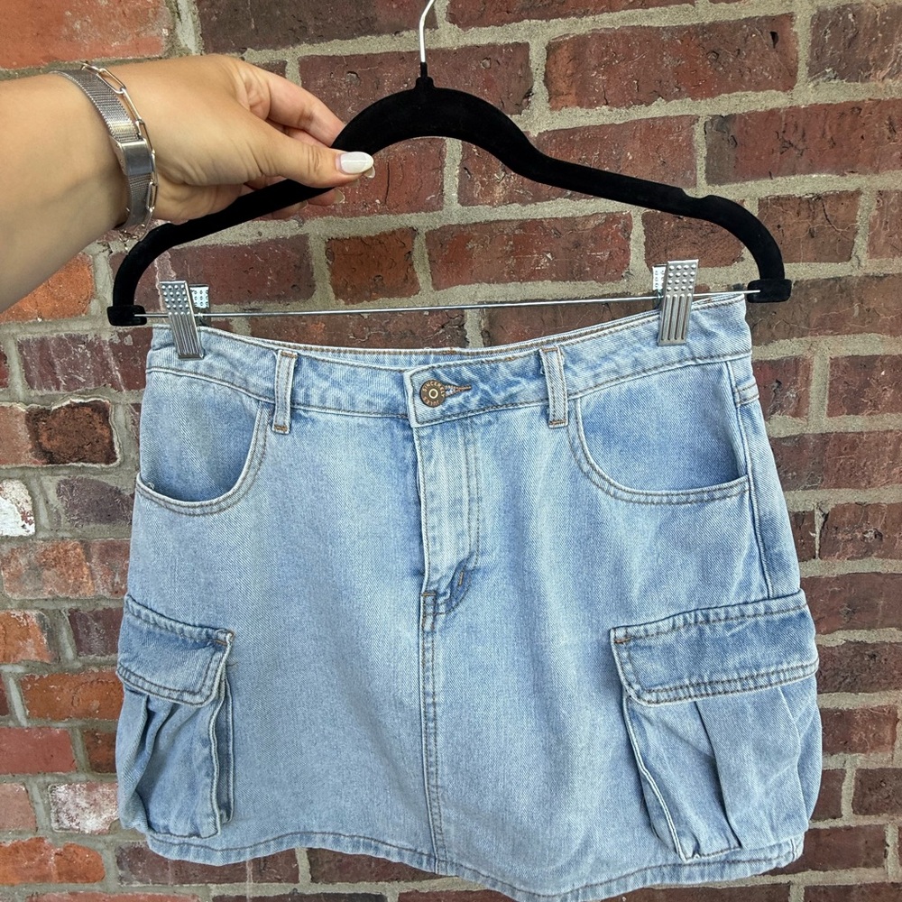 Sincerely Jules Light Blue Denim Skirt